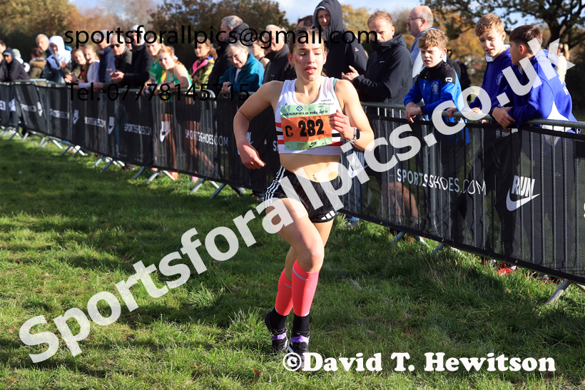 Womens Under-17s 2025 National Cross Country Relays, Berry Hill Park, Mansfield. Photo: David T. Hewitson/Sports for All Pics